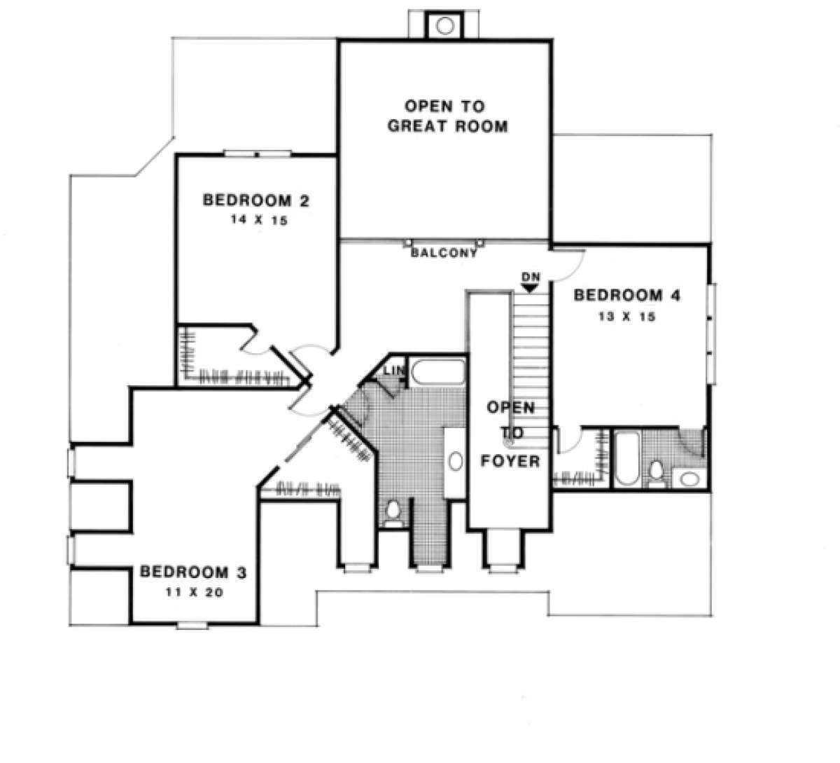 Second Floor for House Plan #036-00141