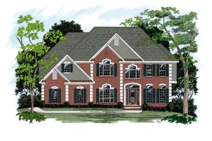 Luxury House Plan #036-00143 Elevation Photo