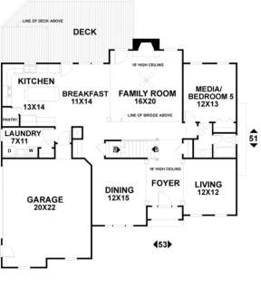 First Floor for House Plan #036-00143