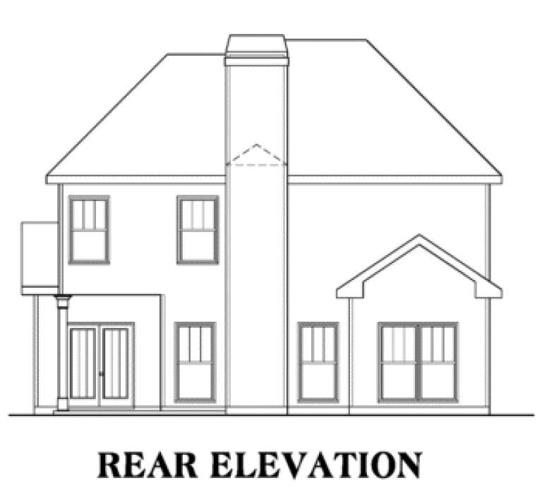 Narrow Lot House Plan #009-00098 Elevation Photo