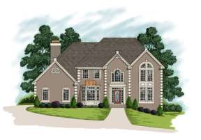 Traditional House Plan #036-00145 Elevation Photo