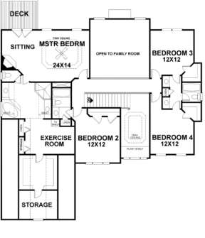 Second Floor for House Plan #036-00146