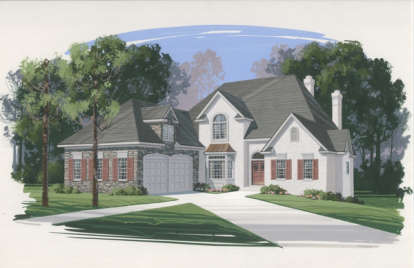 Luxury House Plan #036-00147 Elevation Photo