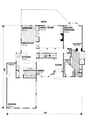 First Floor for House Plan #036-00147