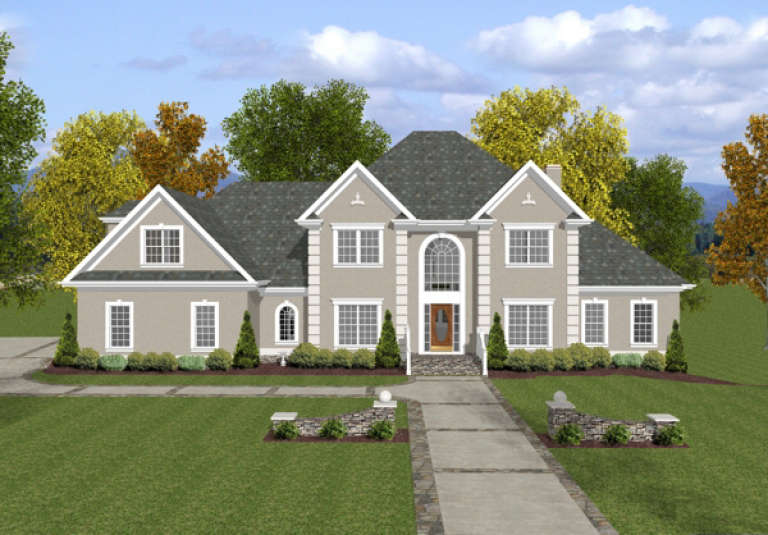 Traditional House Plan #036-00148 Elevation Photo