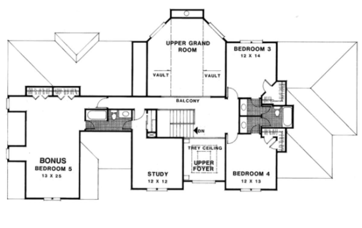 Second Floor for House Plan #036-00148