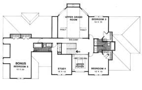 Second Floor for House Plan #036-00148