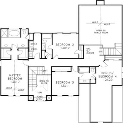 Second Floor for House Plan #036-00151
