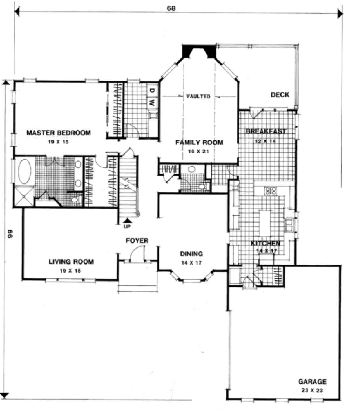 First Floor for House Plan #036-00153