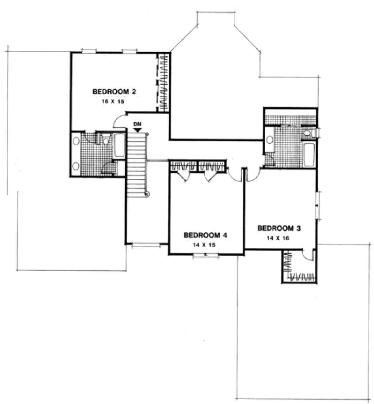 Second Floor for House Plan #036-00153