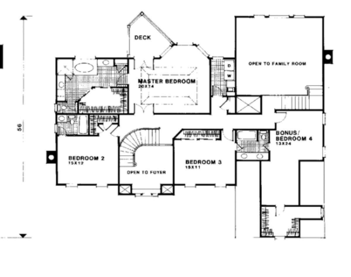 First Floor for House Plan #036-00154