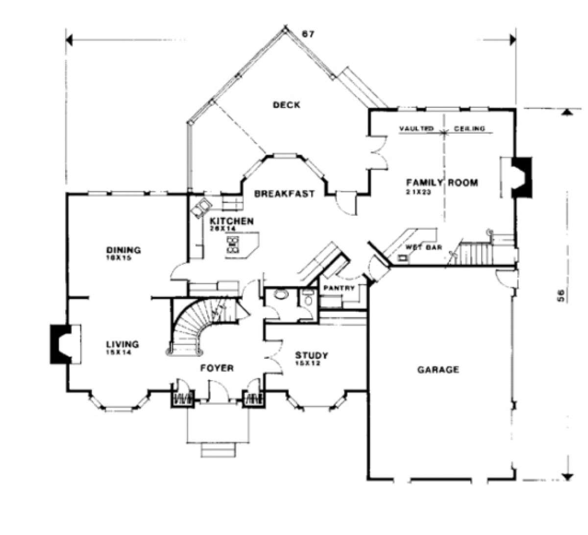 Second Floor for House Plan #036-00154