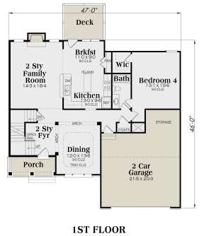 Main Floor for House Plan #009-00099