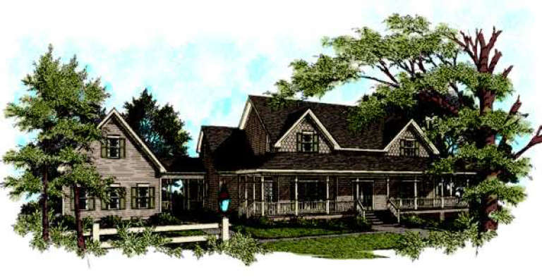 Traditional House Plan #036-00155 Elevation Photo