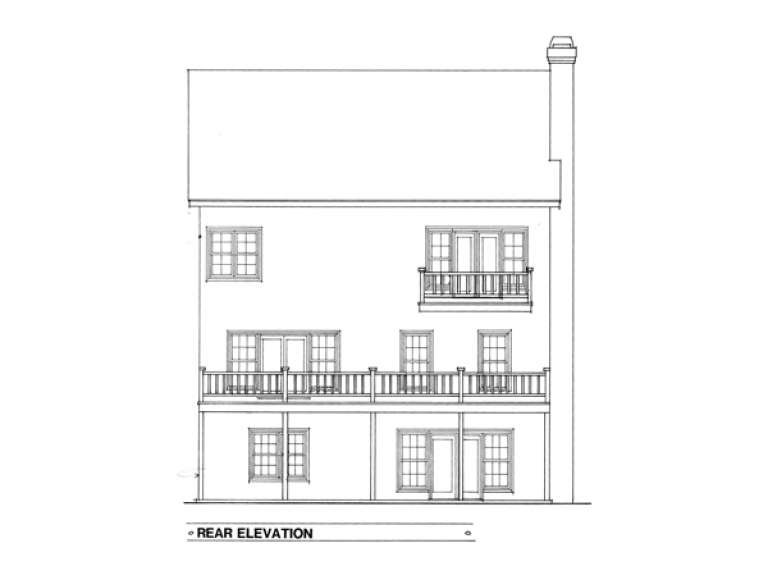 Narrow Lot House Plan #036-00156 Elevation Photo