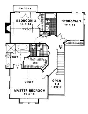 Second Floor for House Plan #036-00156