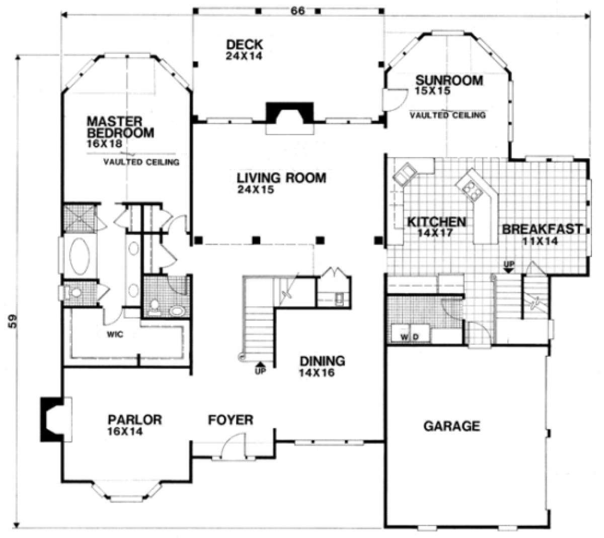 First Floor for House Plan #036-00157