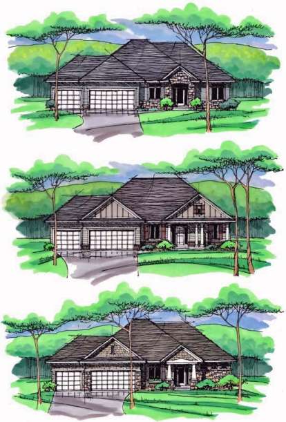 European House Plan #098-00116 Elevation Photo