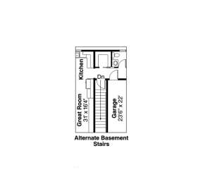 Basement Stairs Location for House Plan #035-00349