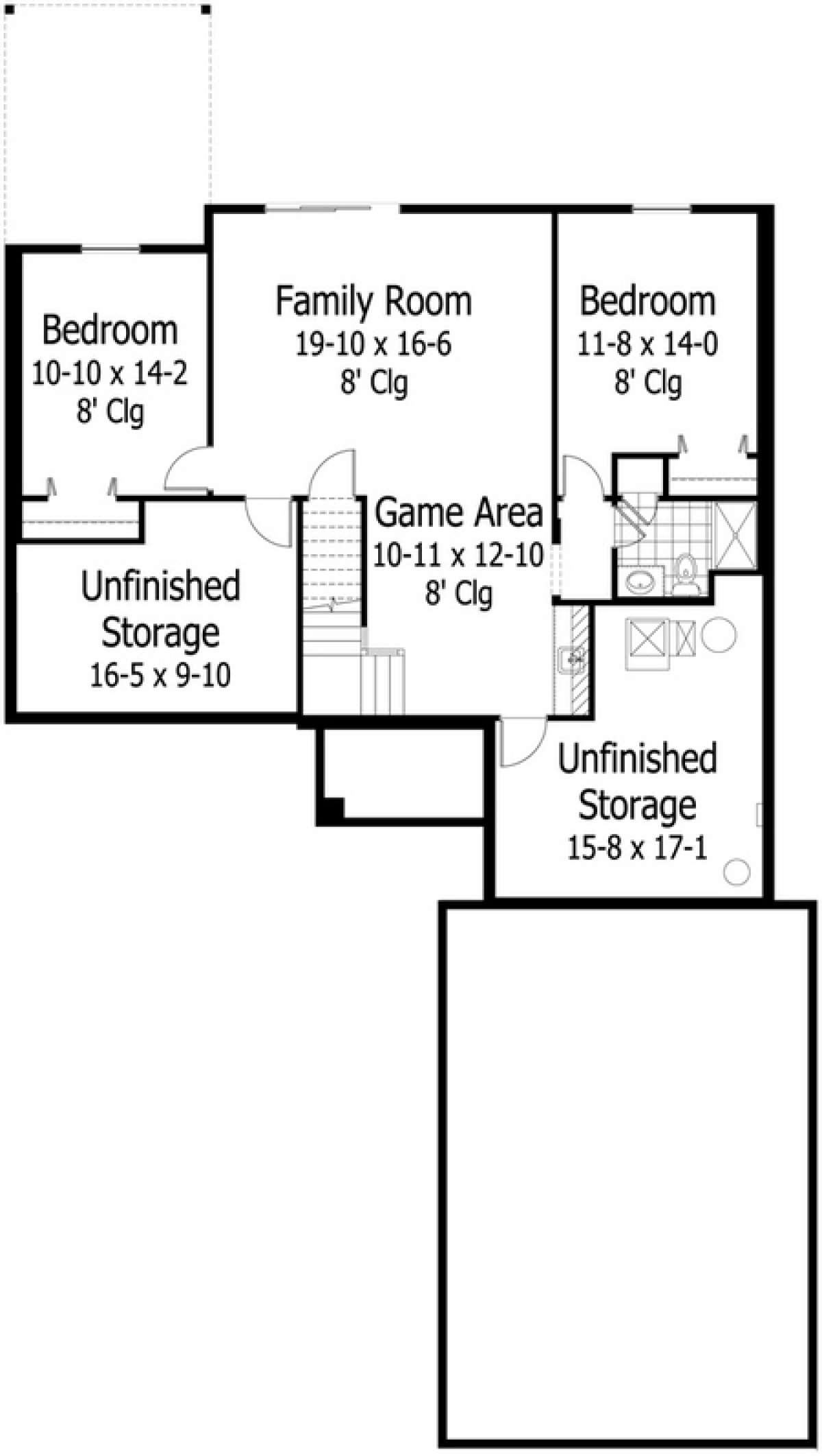 Basement for House Plan #098-00122