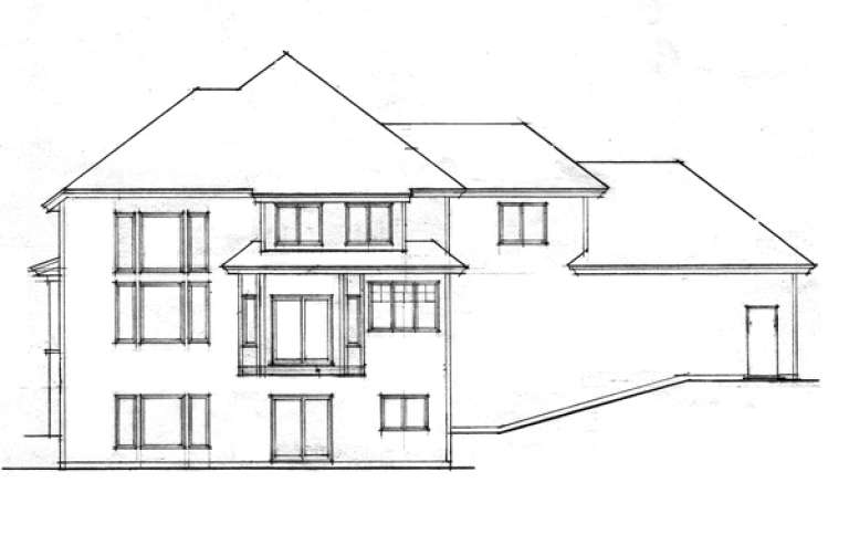 Prairie House Plan #098-00129 Elevation Photo