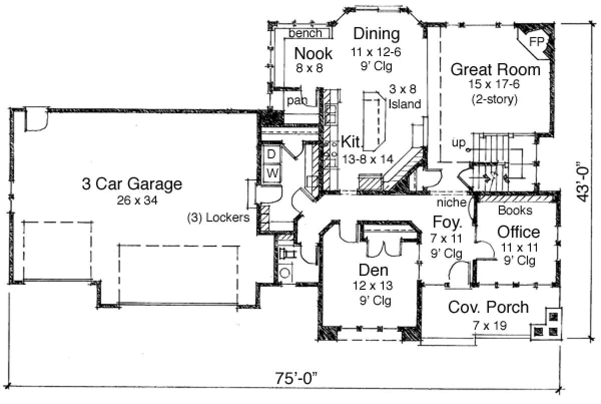 Main Floor for House Plan #098-00129
