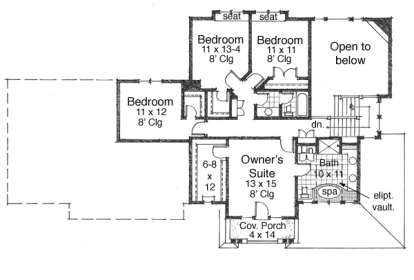 Second Floor for House Plan #098-00129