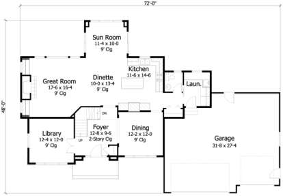 Main Floor for House Plan #098-00130