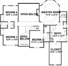Second Floor for House Plan #036-00158