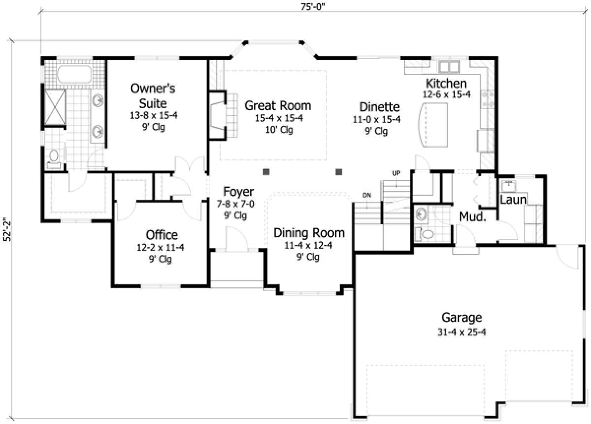 Main Floor for House Plan #098-00133