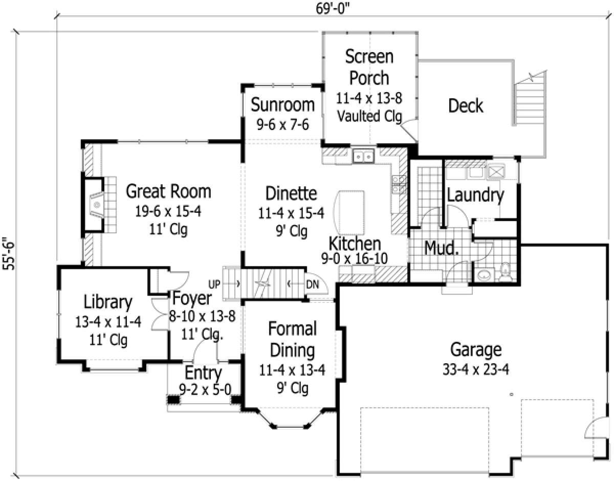 Main Floor for House Plan #098-00137