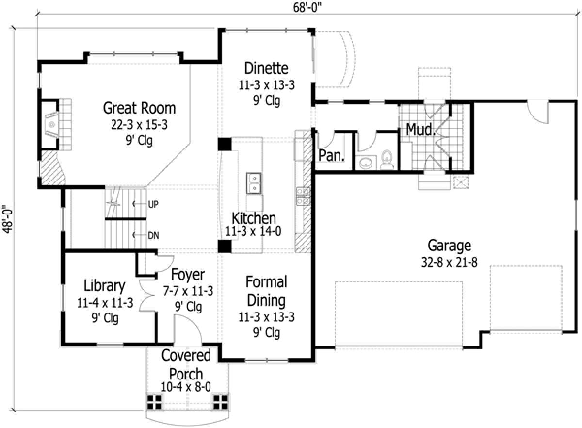 Main Floor for House Plan #098-00138
