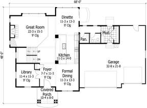 Main Floor for House Plan #098-00138