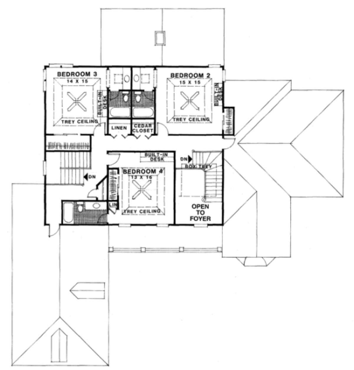 Second Floor for House Plan #036-00159