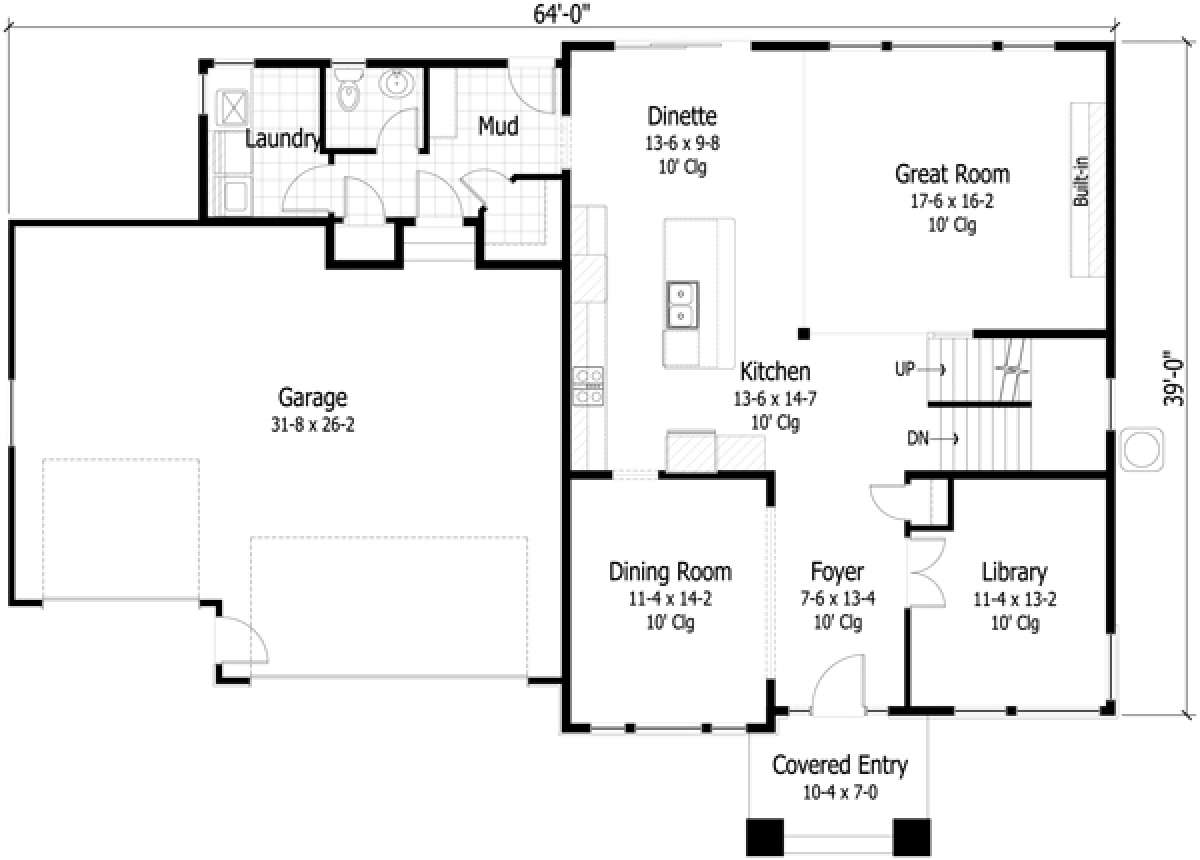 Main Floor for House Plan #098-00141
