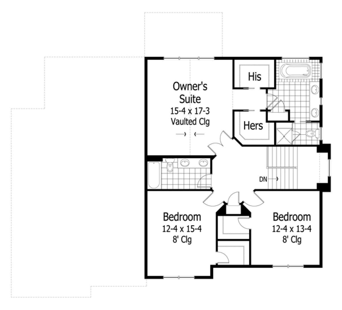 Second Floor for House Plan #098-00143