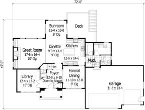 Main Floor for House Plan #098-00144