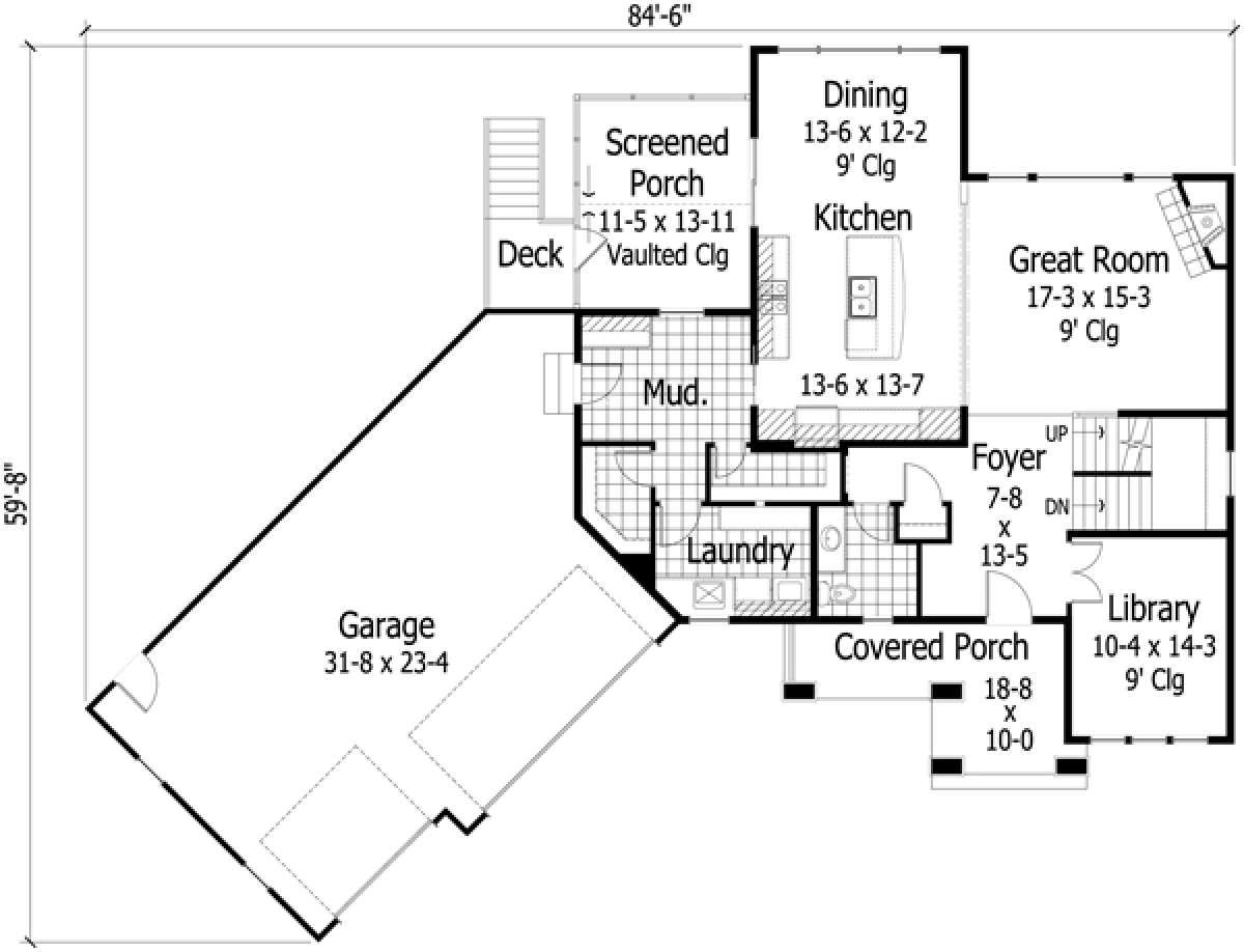 Main Floor for House Plan #098-00149