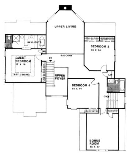 Second Floor for House Plan #036-00160
