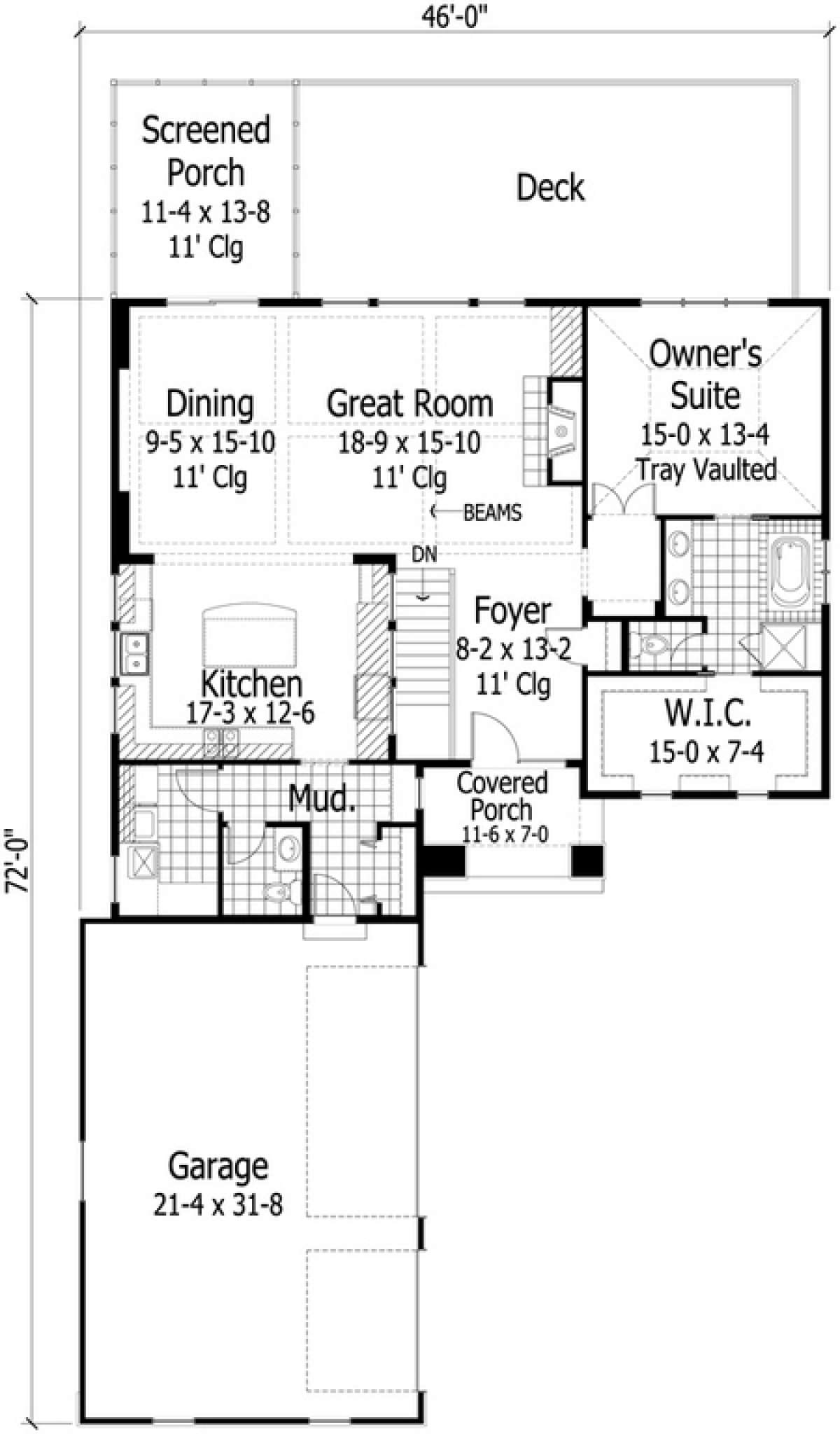 Main Floor for House Plan #098-00153