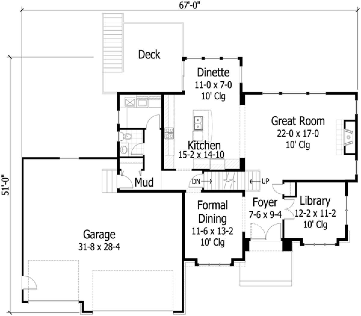 Main Floor for House Plan #098-00157