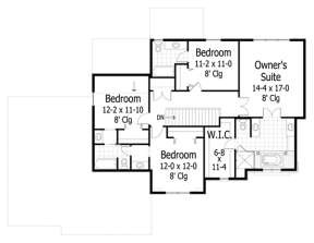 Second Floor for House Plan #098-00157