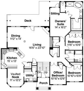 Floorplan 1 for House Plan #035-00350