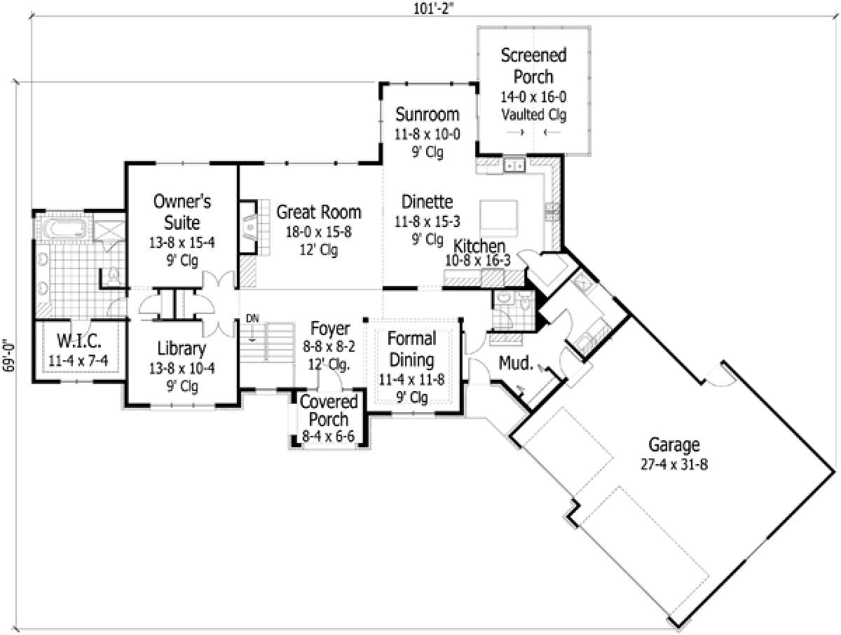 Main Floor for House Plan #098-00164