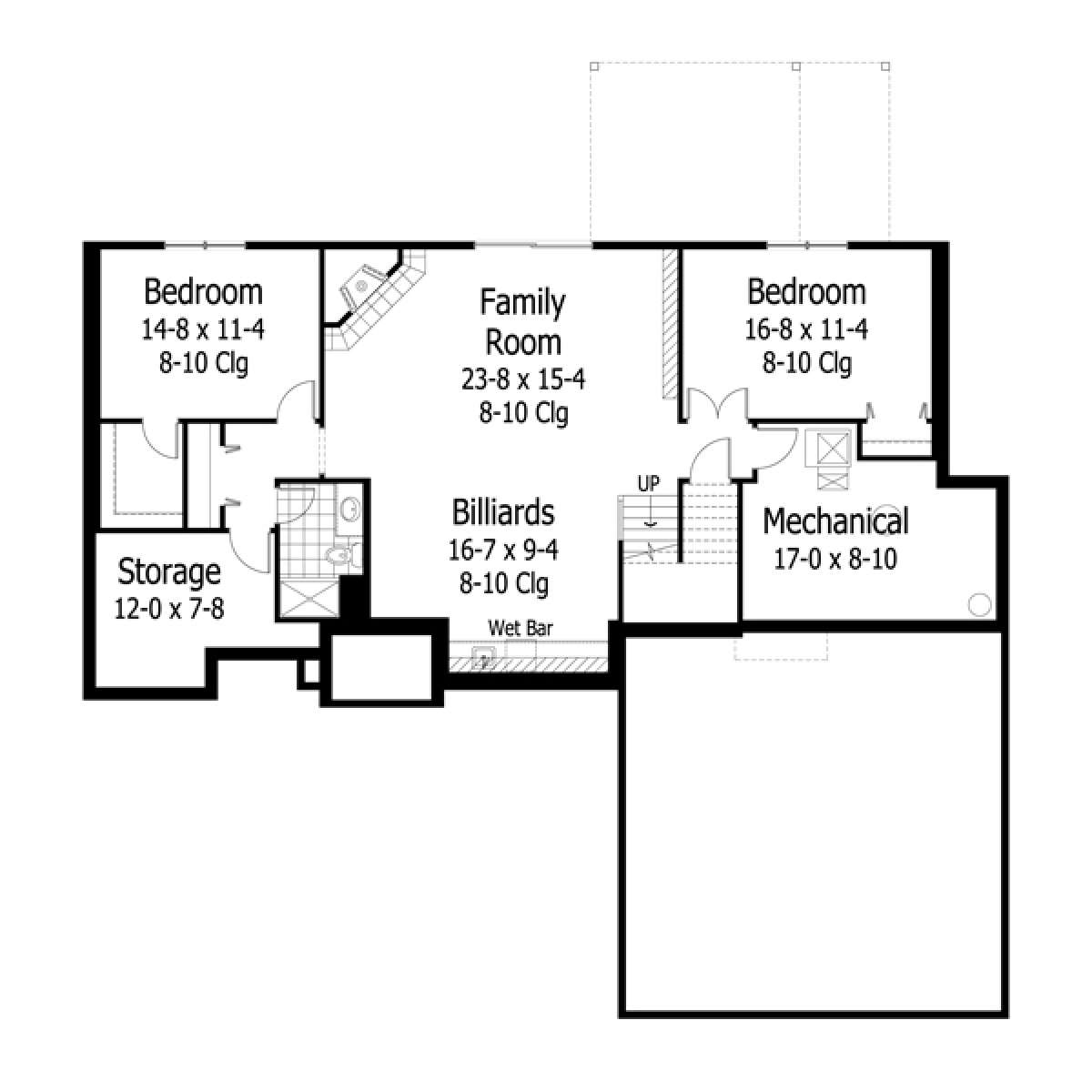 Basement for House Plan #098-00166