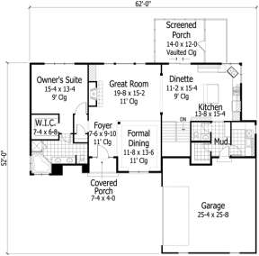 Main Floor for House Plan #098-00166