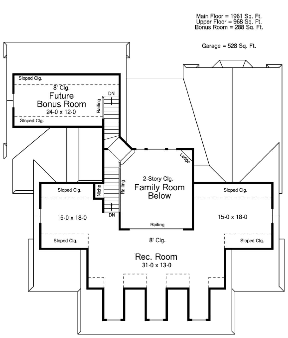 Second Floor for House Plan #098-00168