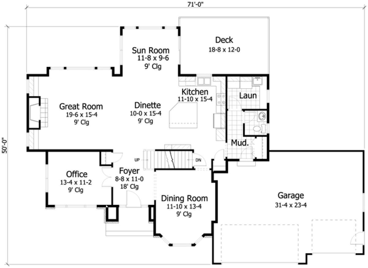Main Floor for House Plan #098-00169