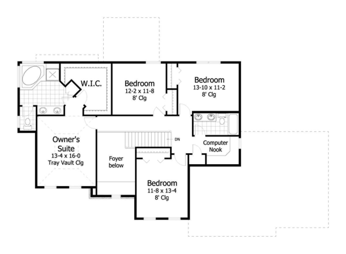 Second Floor for House Plan #098-00169