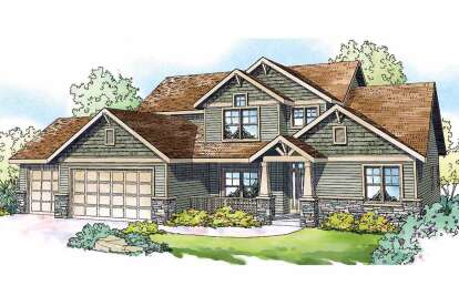 Craftsman House Plan #035-00453 Elevation Photo